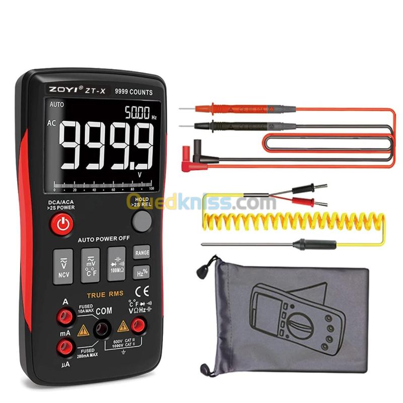Multimètre numérique ZT-X ZOYI 9999 comptes haute précision gamme automatique NCV Multimetro VDavid testeur de tension micro courant testeur LCR