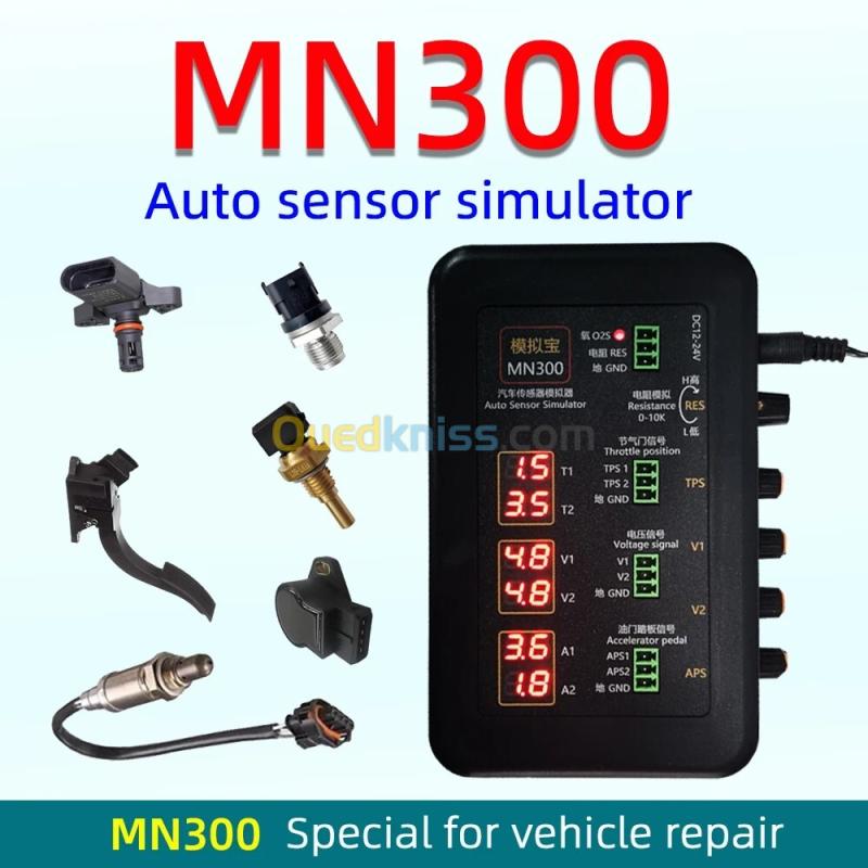 MN300 simulateur de capteur automatique testeur de Signal Automobile Rail d'accélérateur de voiture capteur de débit de pression d'huile d'oxygène générateur de Signal