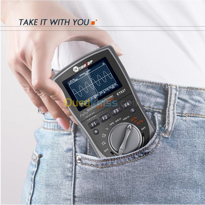 TOOLTOP ET827 numérique 40MHz 200Msps/S Oscilloscope multimètre réparation électronique outils de laboratoire 6000 points multimètre True RMS 6