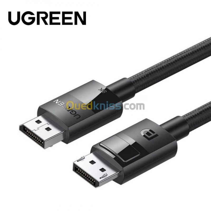  UGREEN Câble DisplayPort 1.4 DP 8K60Hz 4K144Hz HDR, DSC, 3D, GSync Coton Tressé
