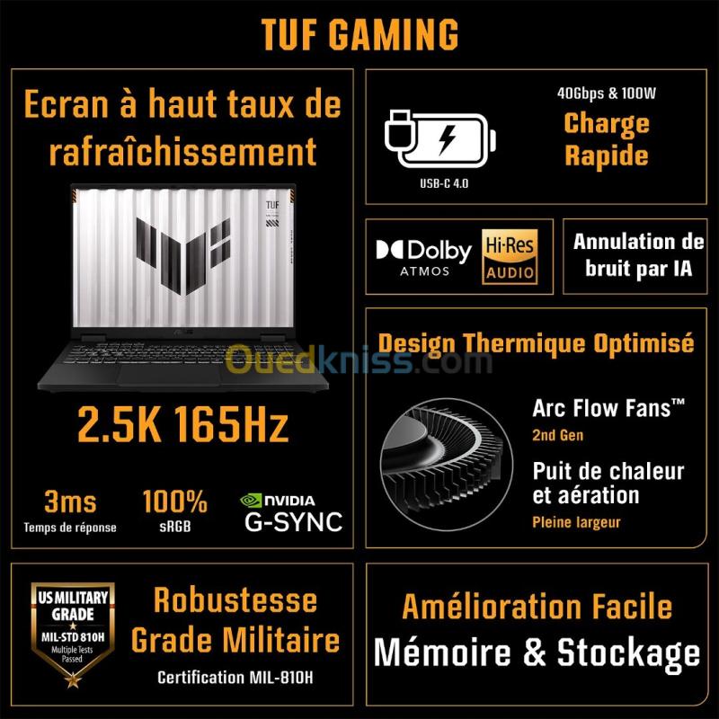 ASUS TUF Gaming F16 FX608JMR Intel Core i7-14650HX | 32GB RAM | 1TB SSD | GeForce RTX 5060 8GB | 16" WUXGA IPS 165Hz | English K/B | Win11 9