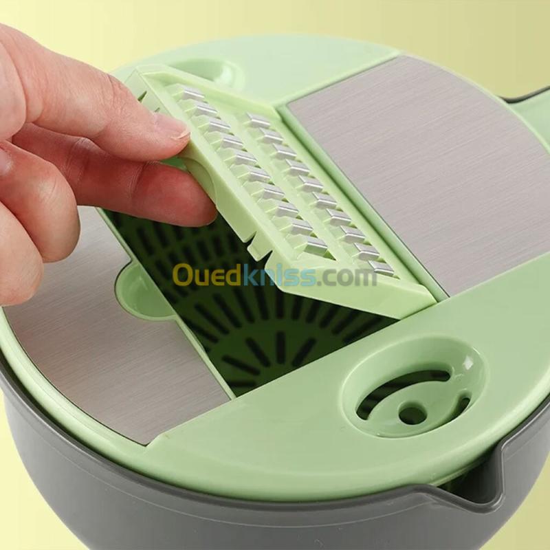 Râpe Multifonction 9en1 pour trancher les légumes  قطاعة خضر متعددة الإستعمالات 8