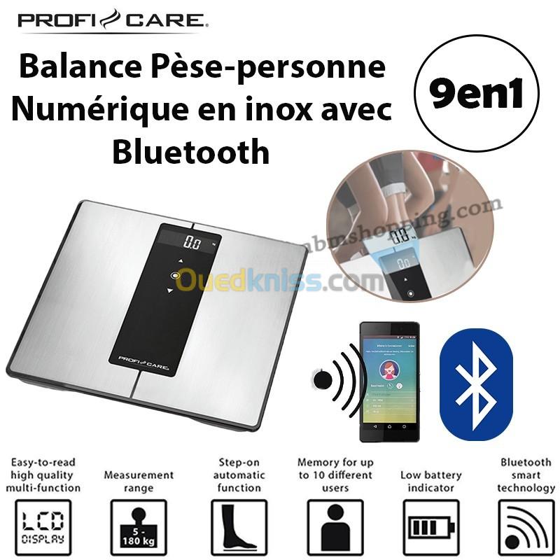  Balance Pèse-personne Numérique en inox avec Bluetooth 9en1 | ProfiCare