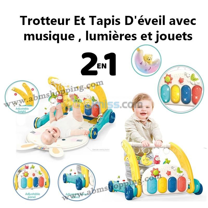  Trotteur Et Tapis D éveil avec musique , lumières et jouets 2en1