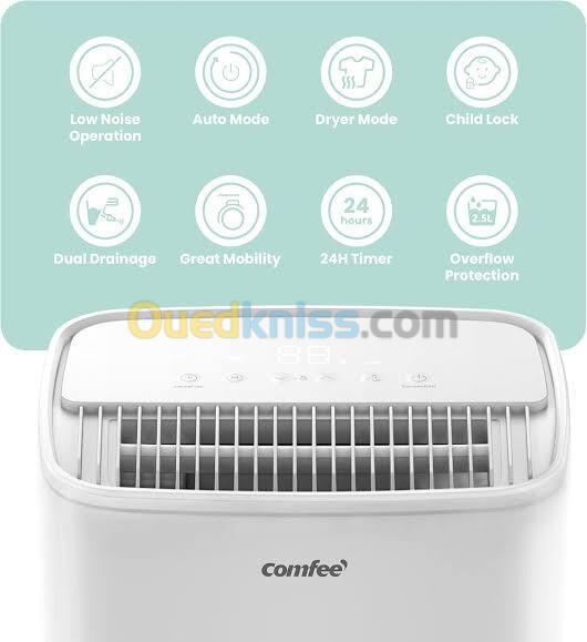 déshumidificateur à compresseur compact Comfee' MDD0-10DEN7 -10L/jr - 16m2 - 40m3 -2.1L