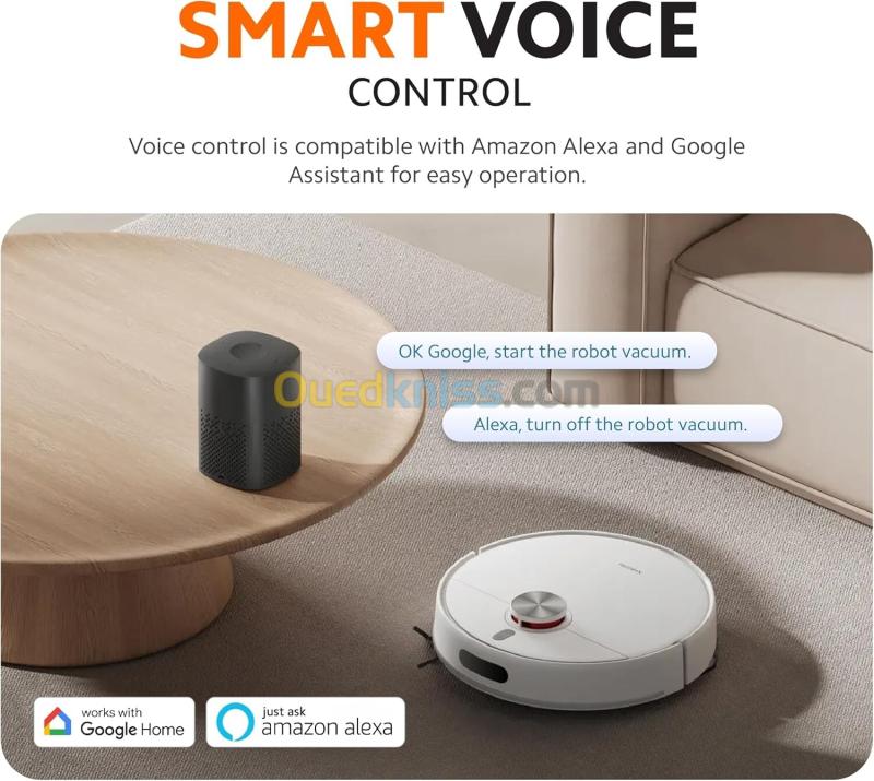 xiaomi s40 robot vaccum 10 000 pa 180 minutes d'autonomie assistant vocal 8