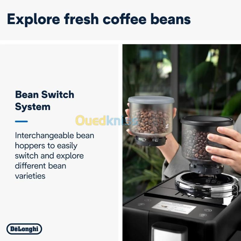 Machine a cafe De'Longhi Rivelia  -19 bar- 14 L d'eau - 250g de grain -16 recettes- ecran tactile EXAM440 4