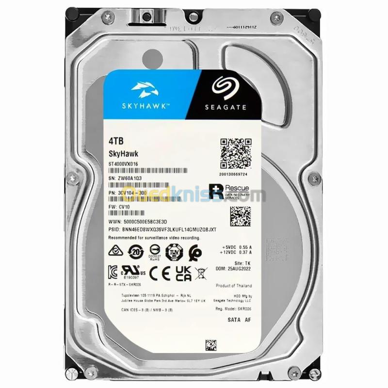 DISQUE  DUR HDD 4 TB Seagate SkyHawk  vidéosurveillance 3