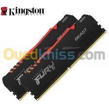   Kingston FURY Beast RGB - DDR4 - kit - 32 Go: 2 x 16 Go