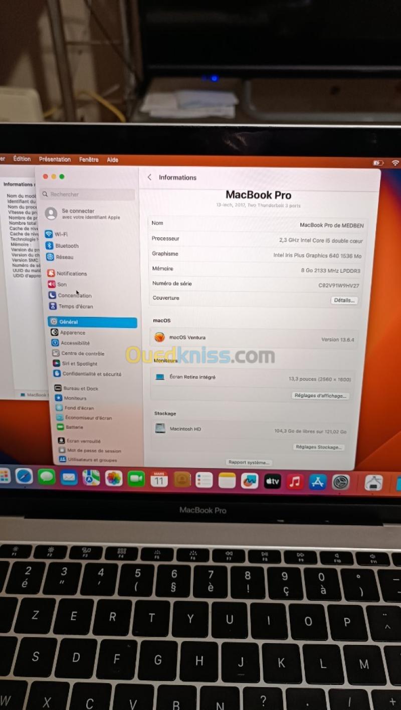 MACBOOK PRO 13-inch, 2017, two thunderbolt 3 ports 2.3 GHz i5 Double Coeur acheter en france 5