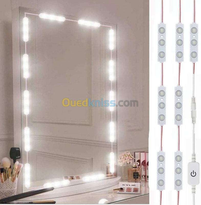  Lumières LED pour miroir de courtoisie, lampe de maquillage de style hollywoodien, LED blanche