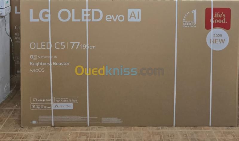 TV LG OLED EVO 77" C5 SMART 4K 144FPS HDMI 2.1 NEW 2025 EUROPÉEN