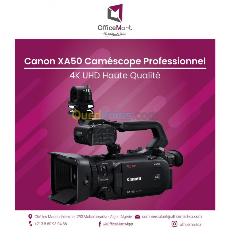  Canon XA50 Caméscope Professionnel 4K UHD Haute Qualité