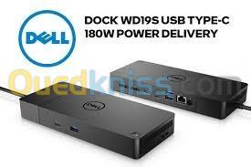  Dell WD19 180W Docking Station (130W Power Delivery) USB-C, HDMI, Dual DisplayPort, Black