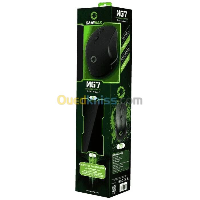 SOURIS + TAPIS SOURIS GAMING GAMEMAX MG7 