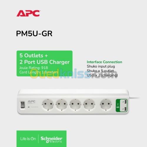 Multiprise 5 Prises avec Interrupteur APC PM5-GR