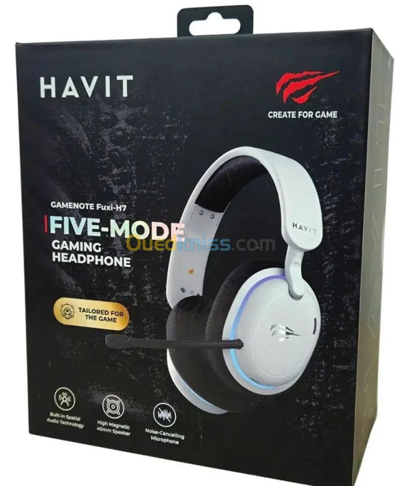 CASQUE HAVIT GAMER FUXI H7 FIVE MODE 2.4G BT TC UC