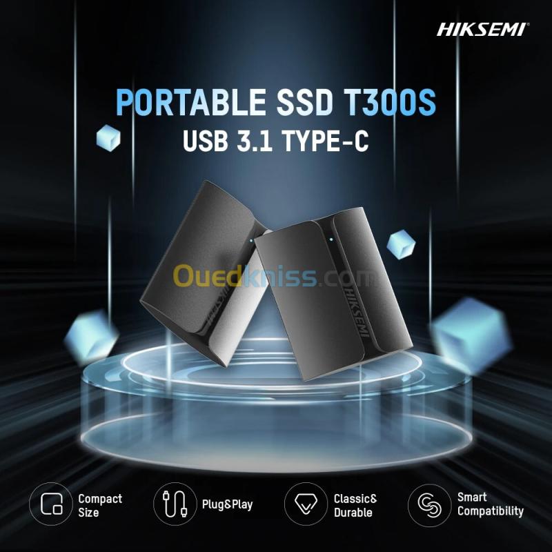 SSD Externe HIKSEMI SHIELD T300S 1TB, USB 3.2 Type C, Jusqu'à 560 M/s 8