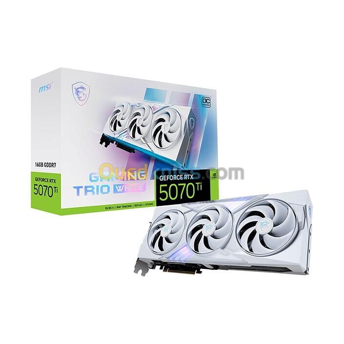 CARTE GRAPHIQUE MSI GEFORCE RTX 5070Ti 16GB GDDR7 GAMING TRIO OC WHITE NEUF SOUS EMBALLAGE