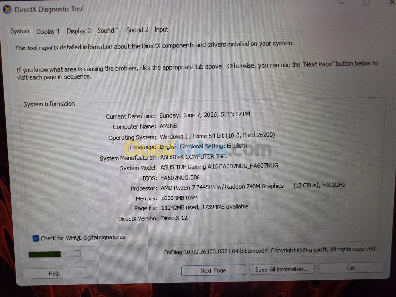 Asus TUF16 4