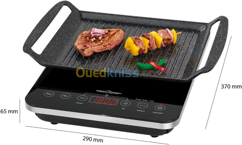Plaque Chauffante De Cuisson A Induction Avec Plaque Pour Grillades 2000 Watts Couleur Noir 7