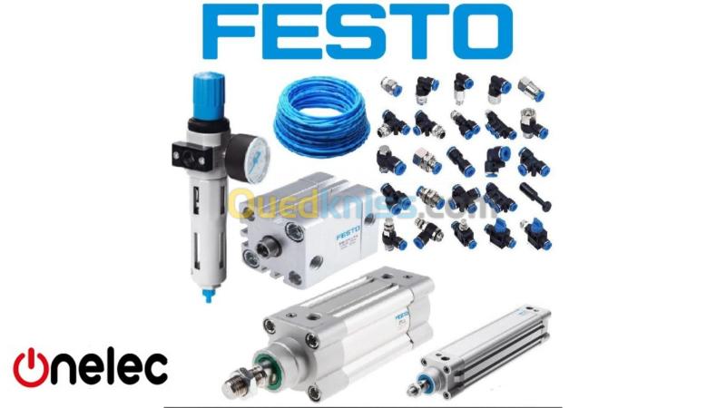  Distributeur pneumatique -électrovanne Et Raccord -Vérin pneumatique-Filtre Régulateur  (Festo)