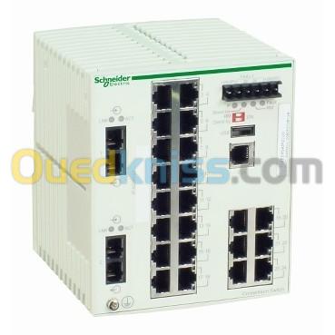 switch Ethernet managé standard - 22 ports cuivre - 2 ports fibre multimode