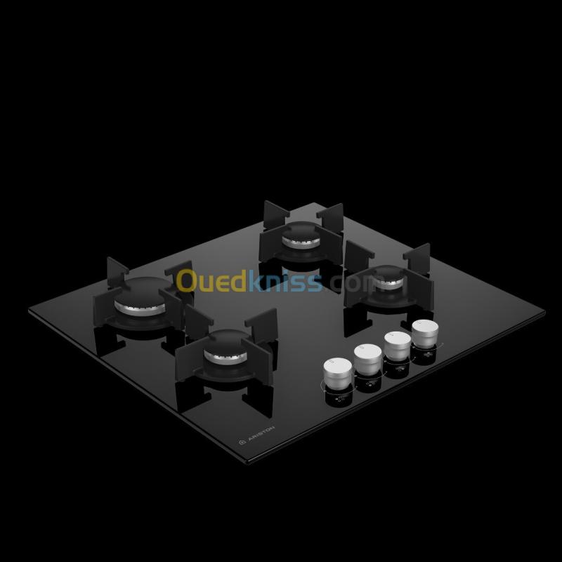  Table de cuisson Ariston  ARH 6G4GC22 2BNA Vitro Noir 4 Feux original  2