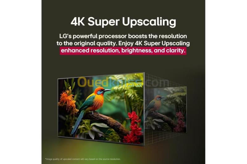 Télévision LG SMAT TV 4K UHD AI UA85 4K 55 pouces HDR10 webOS25 2025 55UA85006LA 13