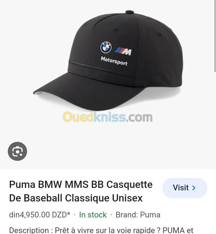 Casquette BMW Motorsport Puma blanc sur