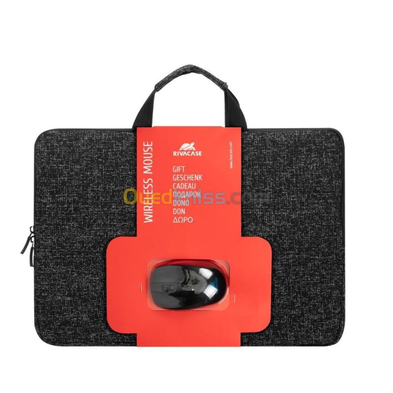 PROMO SACOCHE RIVACASE 7916 BLACK + SOURIS SANS FIL