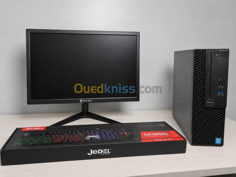 Ordinateur de Bureau  Intel Core i3-6100  8GB DDR4  256GB SSD  Écran 19 LED 3