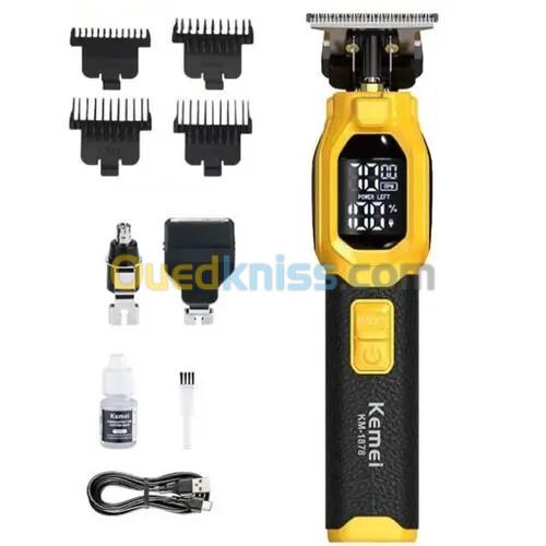 Kemei KM-1878  Tondeuse cheveux & barbe électrique 3-en-1 rechargeable