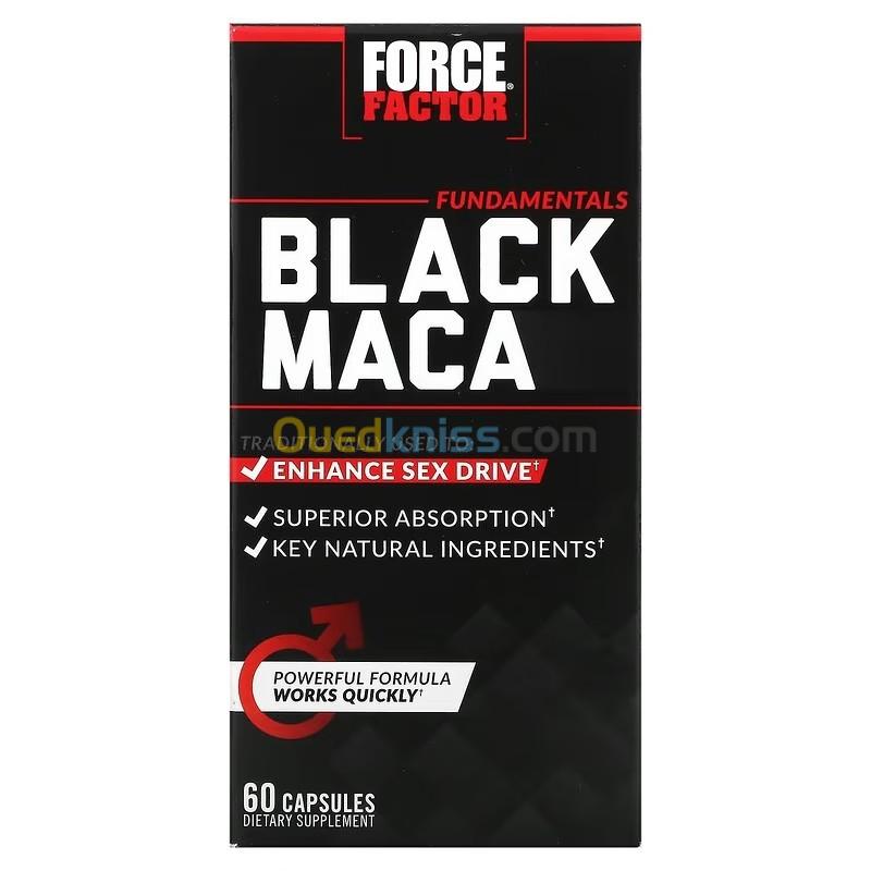  Force Factor, Maca noire, 60 capsules