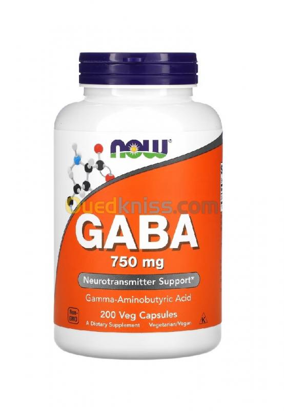  Now GABA 750 mg 200 capsules végétariennes