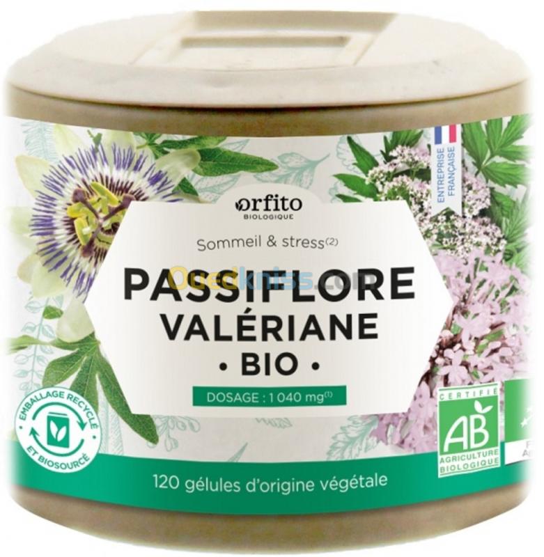  Orfito Passiflore Valériane Bio 120 gélules végétales زهرة العاطفة العضوية فاليريان