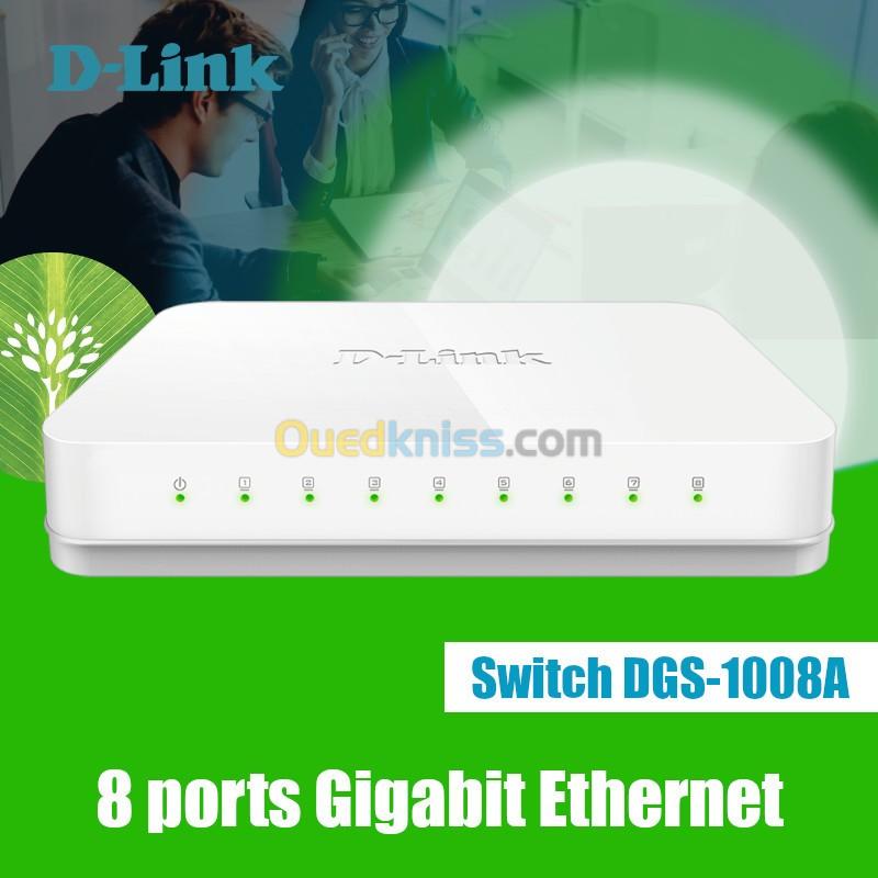  Switch D-LINK DGS-1008A Gigabit Ethernet 8 ports 2000 Mbps
