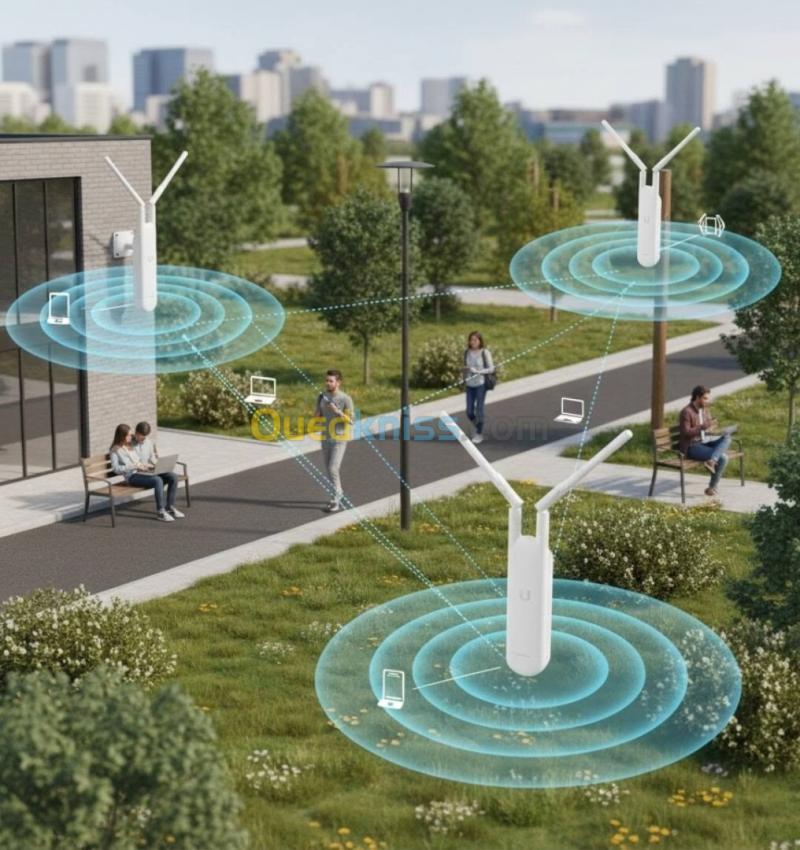 Point d'Accès WiFi Mesh Extérieur Ubiquiti UAP-AC-M 5
